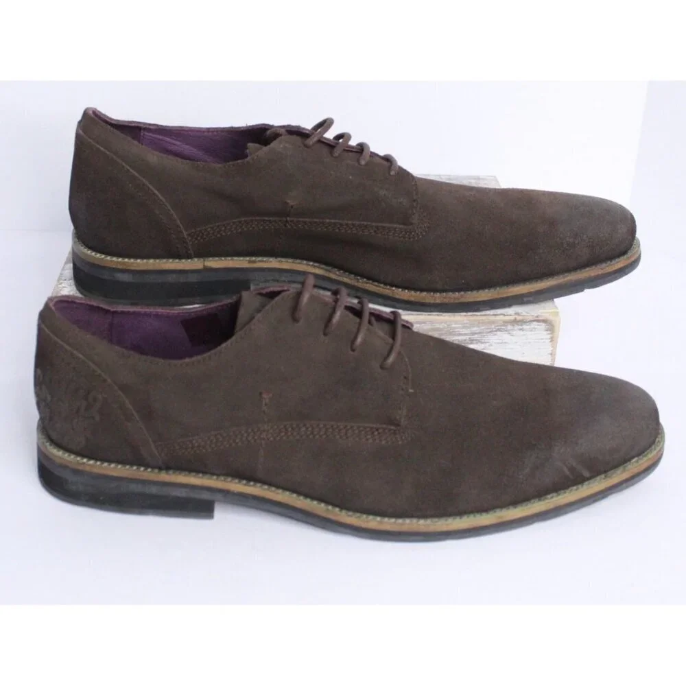 Blackstone Leather Wingtip‎ Men's 10.5 M Brown Suede Dress Shoes Vera Cuoio